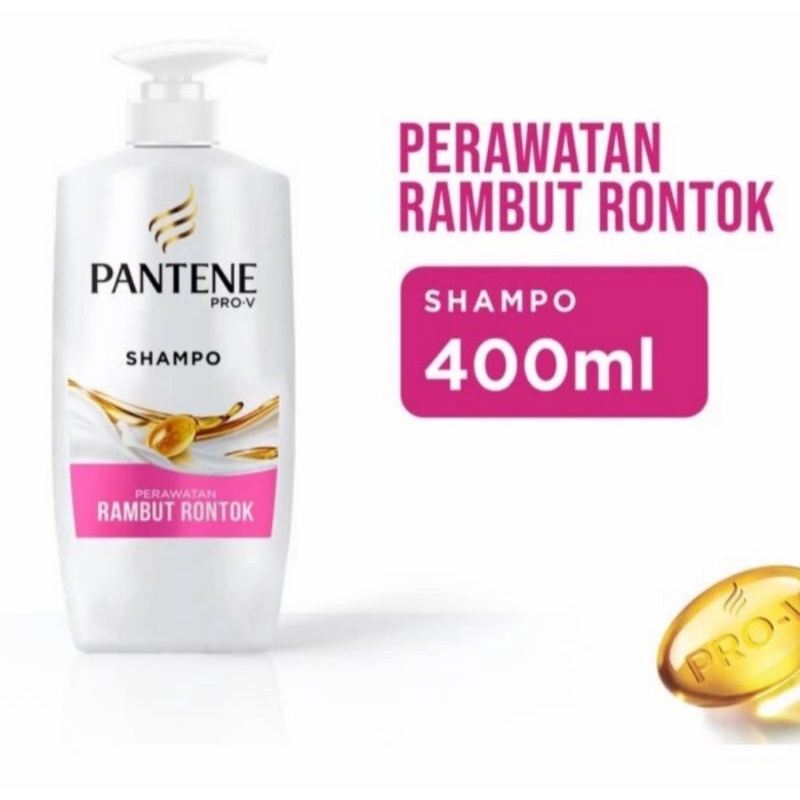 Shampo Pantene 400ml Rambut Rontok Anti Ketombe-Pink/rambut rontok