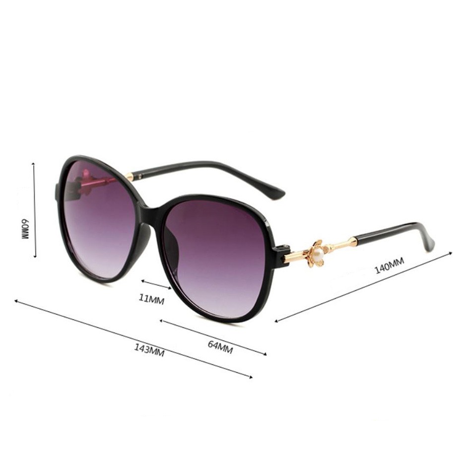 kacamata fashion wanita pearl flower sunglasses (3B2) jgl100