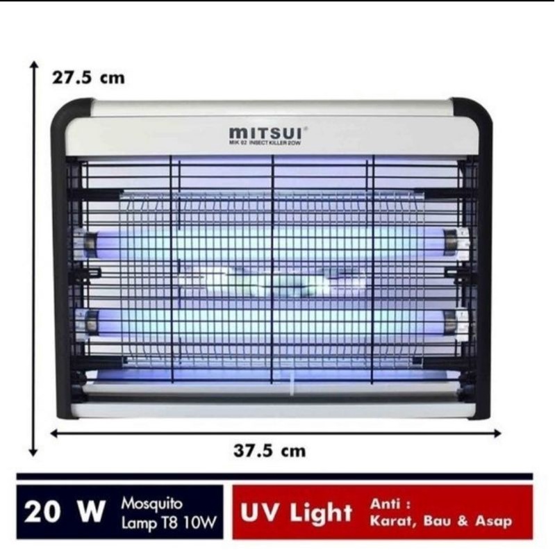 insect killer MITSUI 20 watt MIK 02 - perangkap nyamuk lampu uv