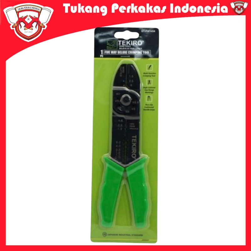 TEKIRO TANG CRIMPING KRIMPING SKUN PENJEPIT PENGUPAS KABEL 9 INCH