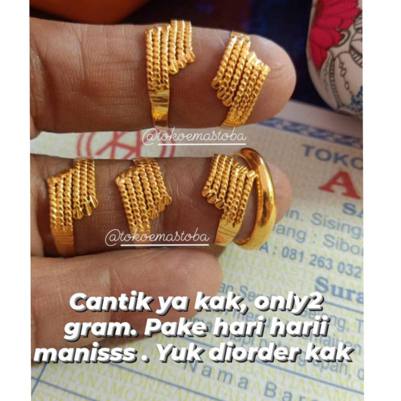 acc cincin kipas mas LM 24karat 99.9% 2gram