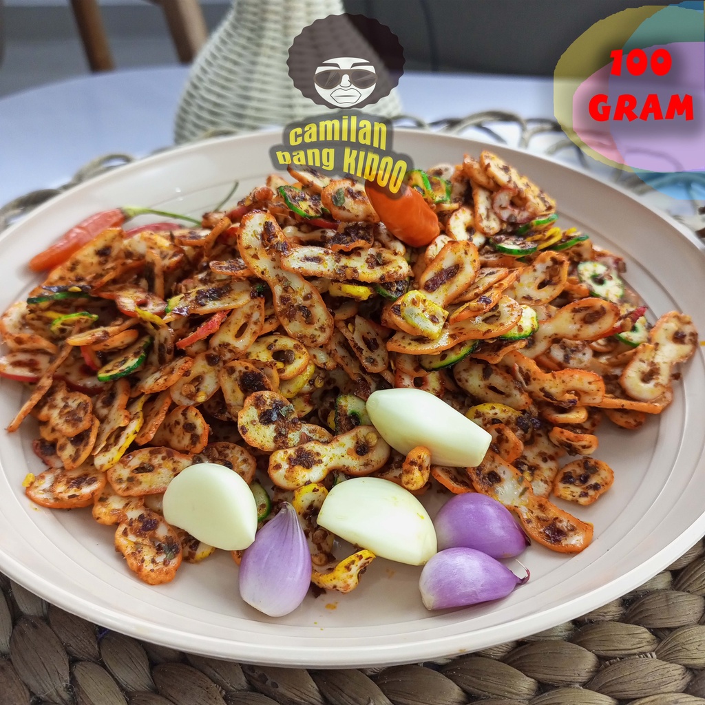 

CAMILAN PEDAS - SEBLAK KERING KERUPUK ANGKA 8 PEDAS DAUN JERUK 100 GRAM