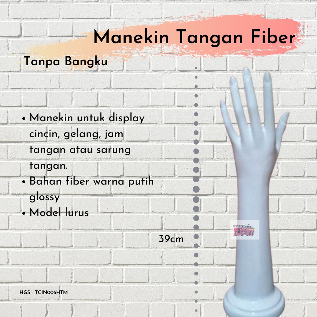 Patung Manekin Tangan Fiber + Bubble wrapping 1m Display Cewek Aksesoris Manekin Stand Pajangan Perhiasan-BH