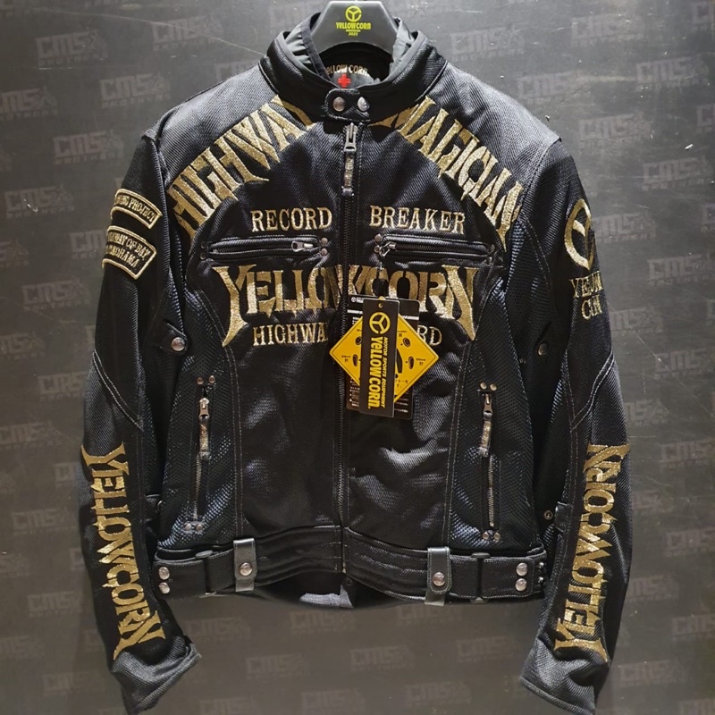 Jacket Motor Yellow Corn YB-1105 Black Gold Original