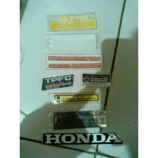 Stiker pelengkap set honda Gl pro dan gl max neotech