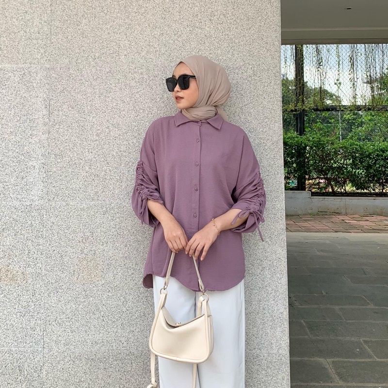 Milanika blouse serut//kemeja blouse