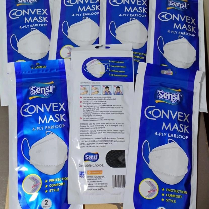 Masker Sensi Convex 4 Ply Original Sachet isi 2