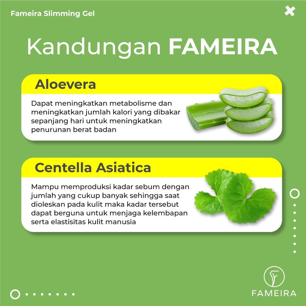 Fameira Body Slimming Gel Pembakar Lemak Melangsingkan Tubuh Cream Penghilang Lemak Tubuh Penurun Berat Badan Ampuh 100% Original BPOM