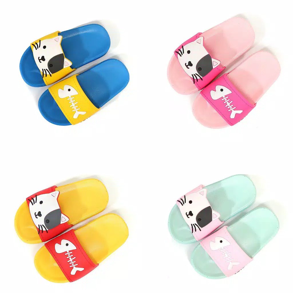 HappyOliver SANDAL FISH BONE Sandal karet lucu anak, Sandal anak motif animal lucu