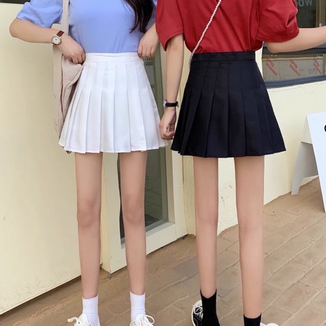 [PO] BASIC TENNIS SKIRT rok mini pendek lipit tenis wanita gaya korea korean style kpop ulzzang loli