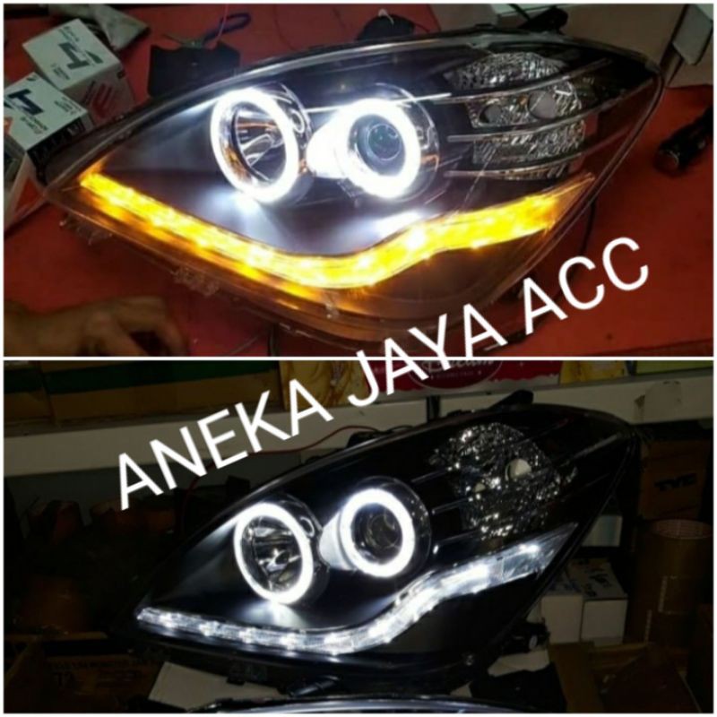Headlamp Avanza Vvti 2006 - 2011 projector Led Sein Running - Black Housing