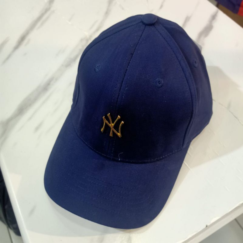 Topi Baseball NY Navy Logo Besi Topi Premium Quality