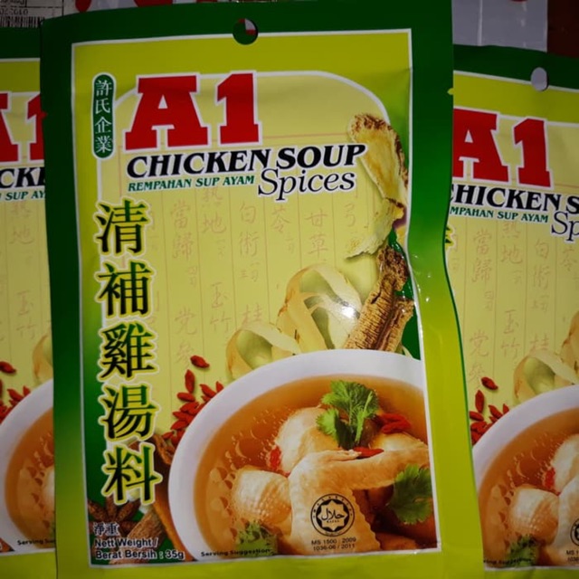 

A1 BUMBU REMPAH HERBAL AYAM INSTANT CHICKEN SOUP A1 SUP AYAM OBAT