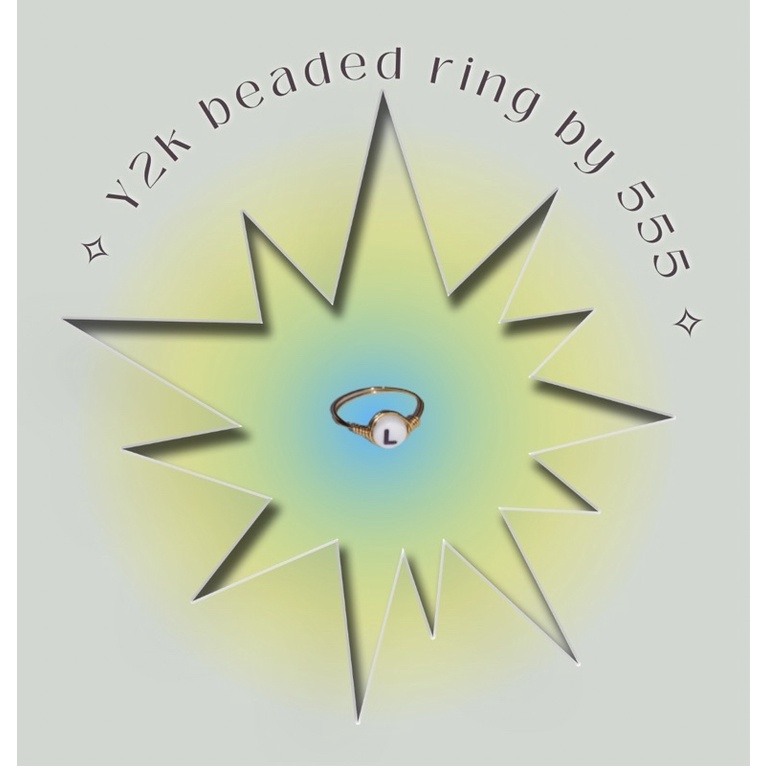 ✧ Y2k custom beaded ring by 555 ✧