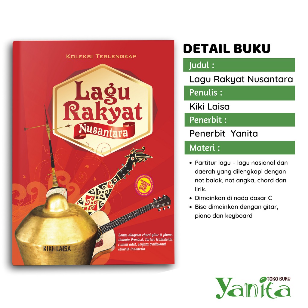 Yanita Buku Musik &amp; Lagu Rakyat Nusantara