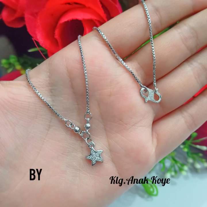 TITANIUM PERHIASAN ANAK KALUNG MATA KOYE VARIASI MOTIF GOLD DAN SILVER (COD)