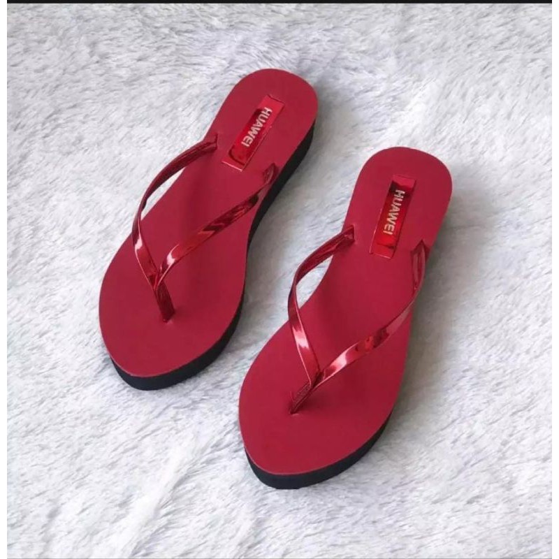 sandal wedges dewasa ANDIN terlaris-Merah