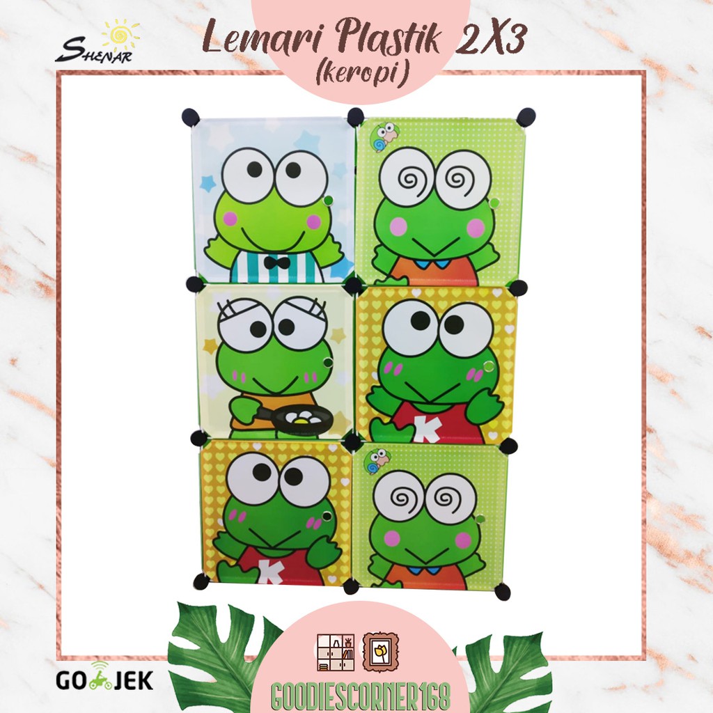MURAH MERIAH LEMARI PLASTIK 2X3 - SUSUN GANTUNG PAKAIAN BAJU MUKENAH BUKU BONEKA MULTIFUNGSI PORTABL