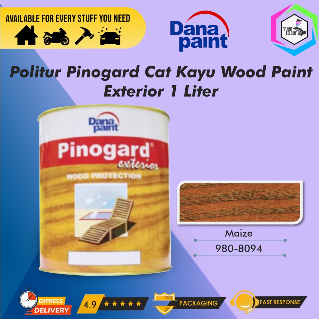 Politur Pinogard Cat Kayu Wood Paint Exterior 1 Liter - Maize