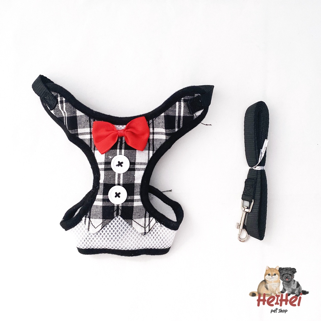 Tali Tuntun Rompi Dasi Kucing Anjing Kecil - Bowtie Vest for Cat Dog