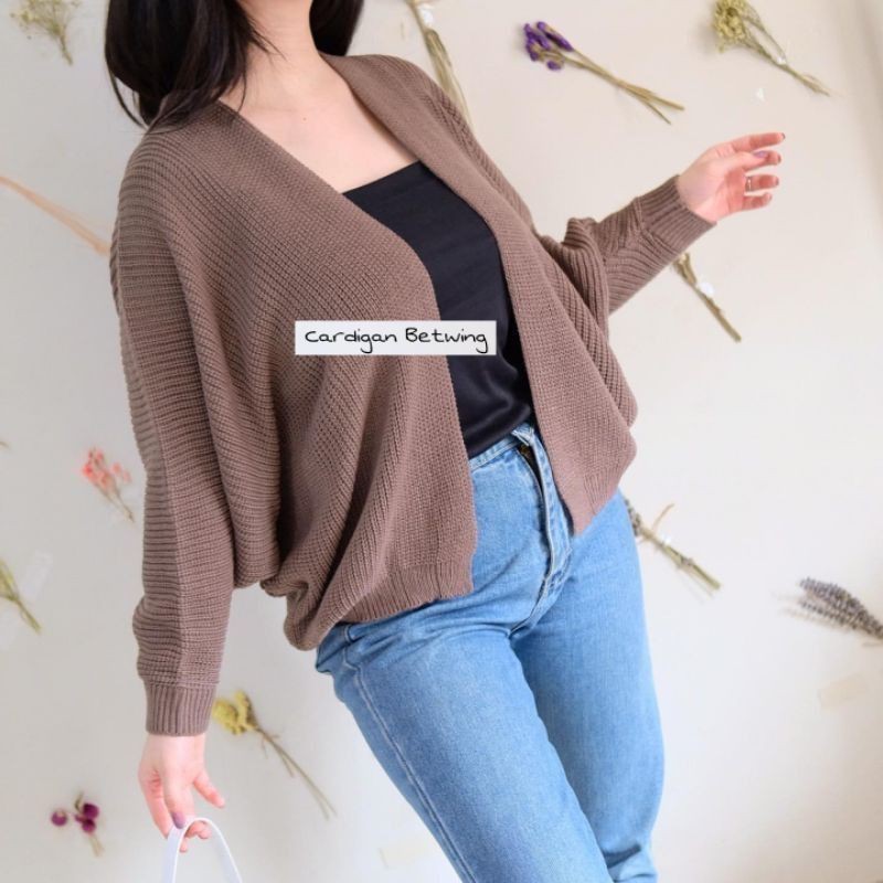 MH-Cardigan Betwing-Kelelawar Rajut Oversized  LD 150