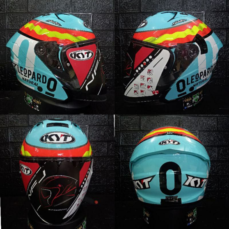HELM KYT NFJ JAUME MASIA LEOPARD REPLICA DDRING TERMURAH