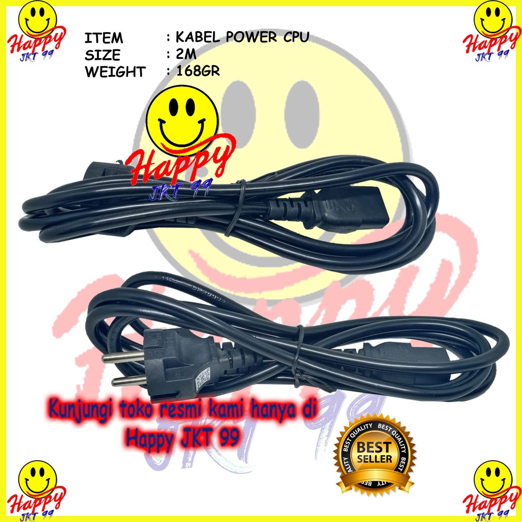 [ HAPPY JKT 99 ] KABEL POWER KOMPUTER CPU 2M 2 M ORIGINAL