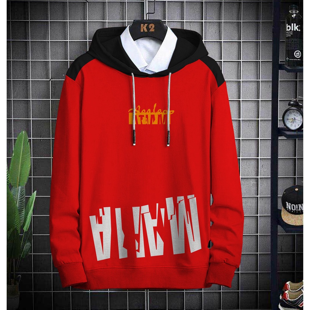 Hoodie Pria / Hodie Pria / Jaket Pria / Sweater Hoodie MALLA Bahan Fleece UK L-XL