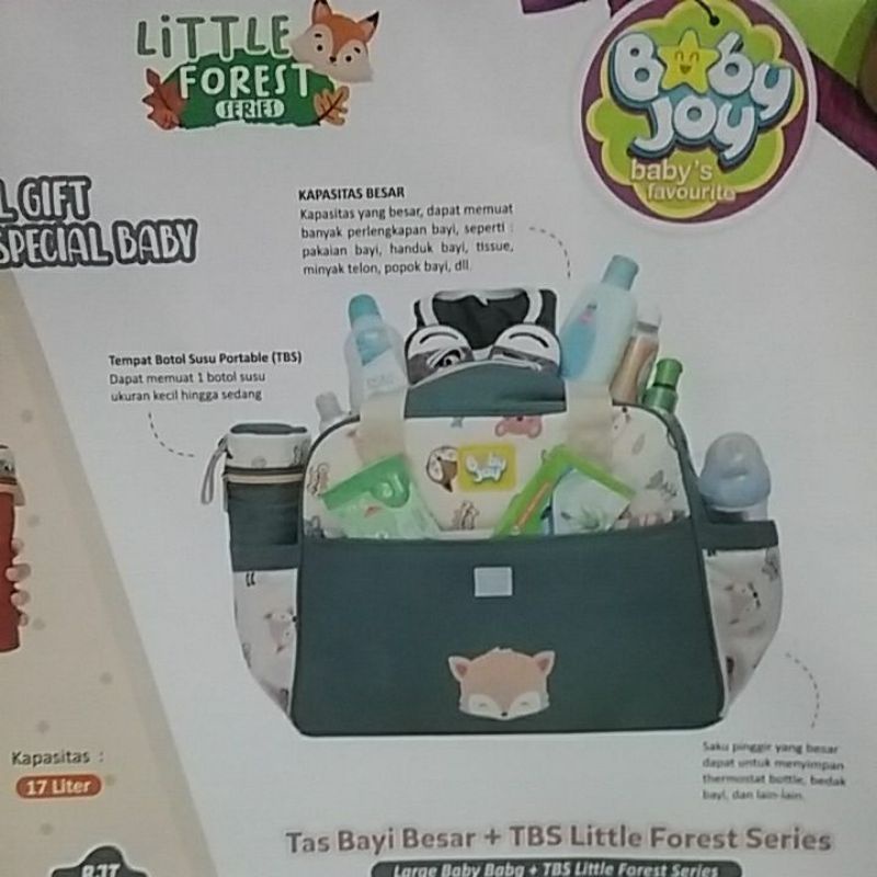 jnd BJT1046 BABY JOY TAS BAYI BESAR LITTLE FOREST SERIES