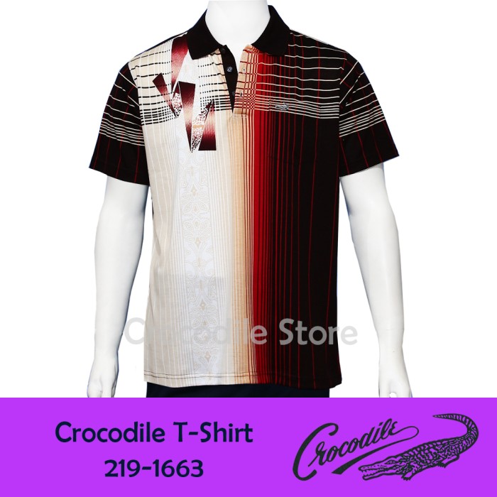 Kaos Kerah Pria Crocodile Diamond 219-1663 - Merah, M
