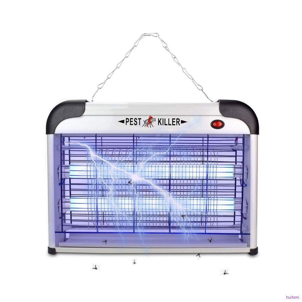 Bug Catcher Lamp 20W 40-60㎡ 110V Fly Control Light Electric Grids Indoor Pest Insect Catcher Screen US Plug huiteni