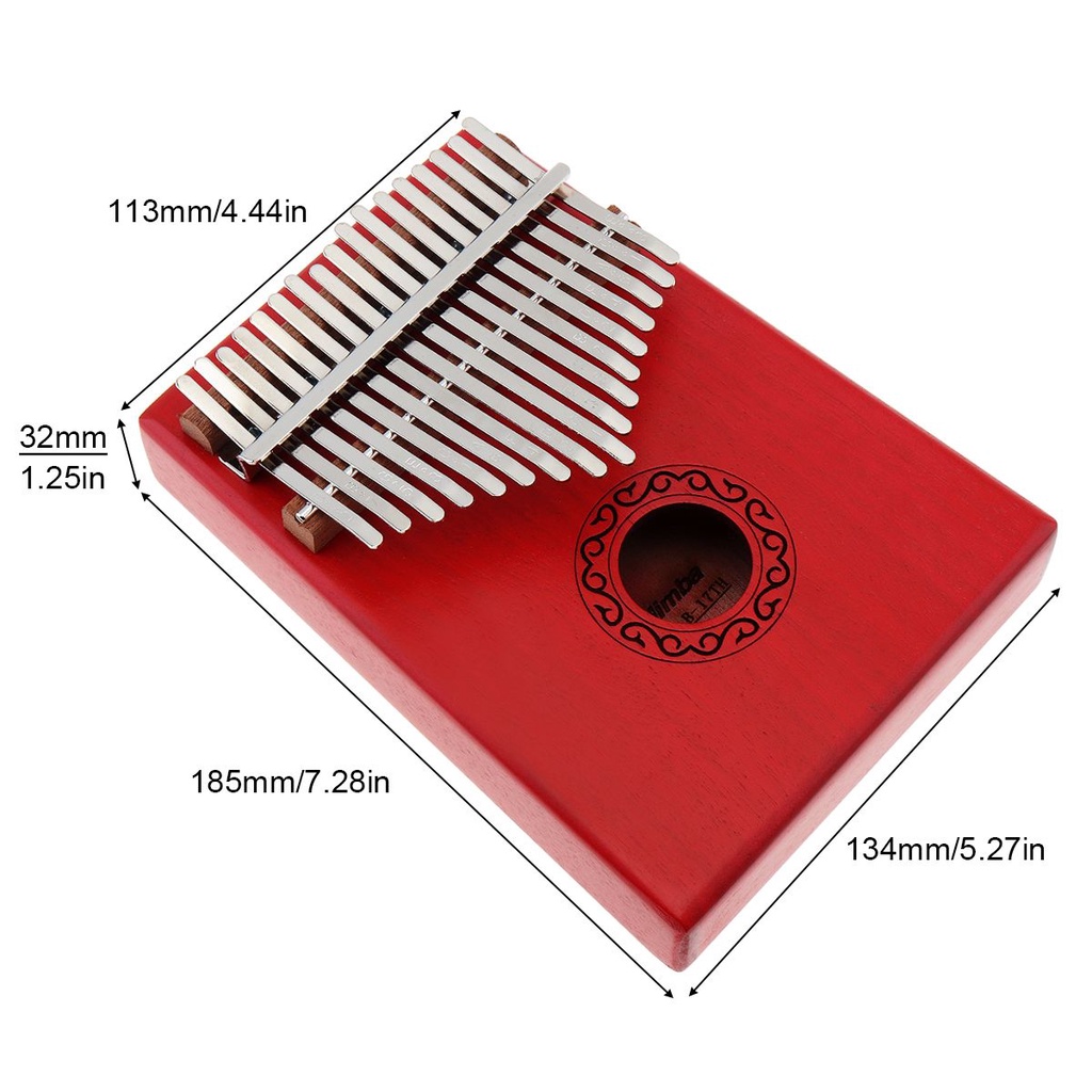 Kalimba Piano Jari Jempol Mini 17 Tuts Bahan Kayu Mahoni