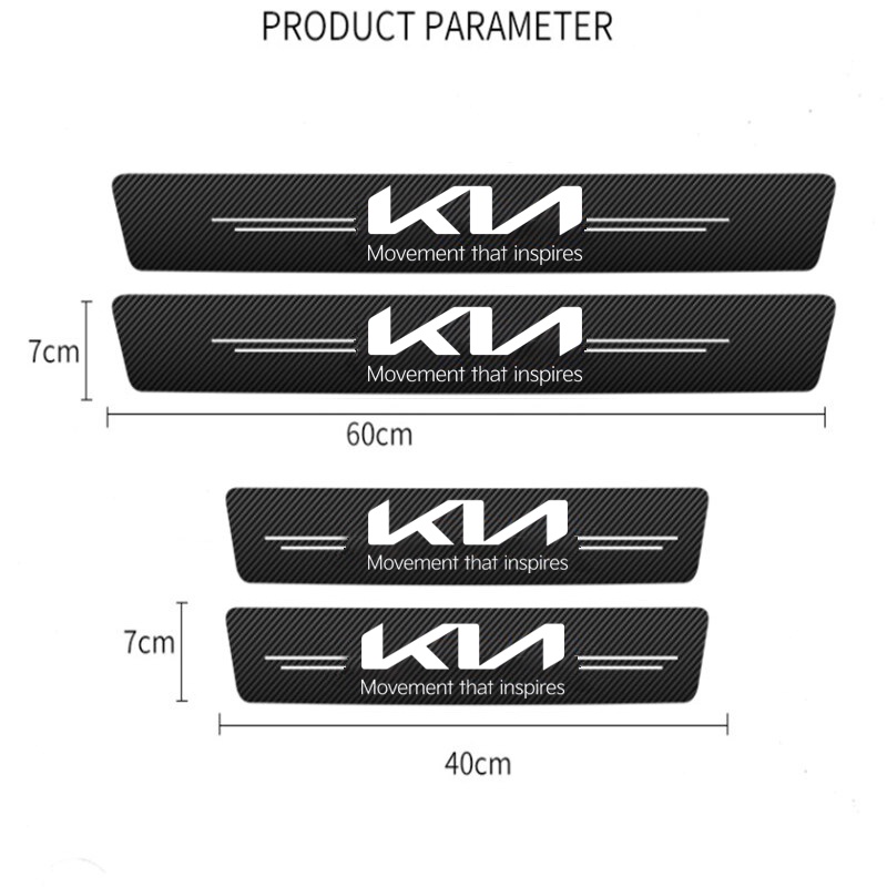 SPECTRA Stiker Strip Pelindung Pintu Mobil Bahan Carbon Fiber Untuk KIA Seltos K3 Carens Forte Cerato Soluto