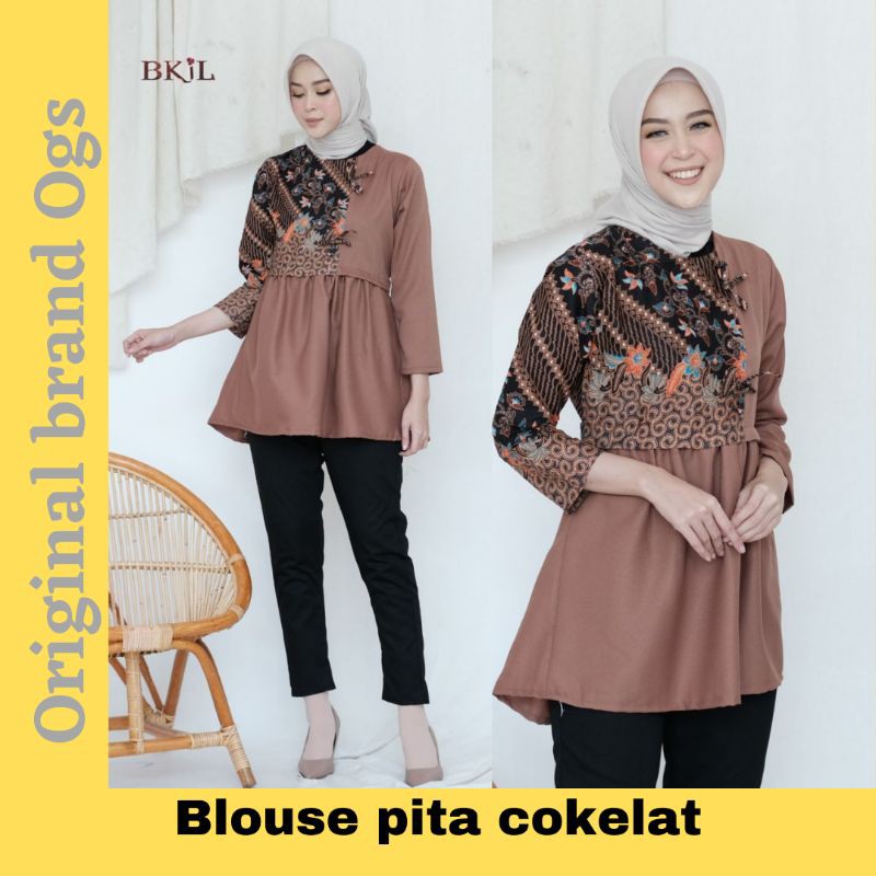 BLOUSE BATIK KOMBINASI WANITA PREMIUM TERMURAH