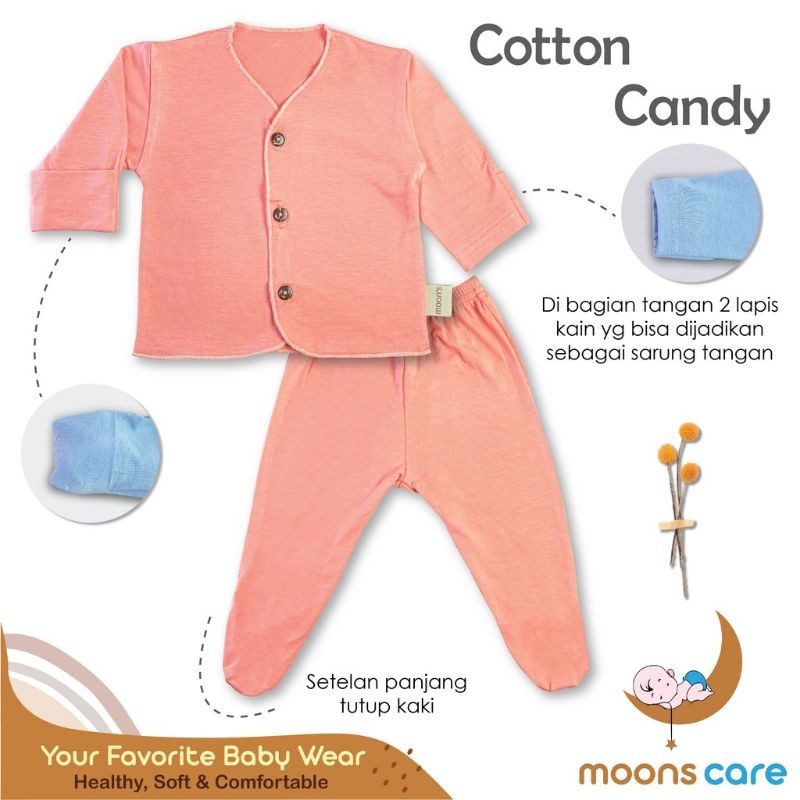 SNI MOONS STELAN  NEWBORN PANJANG TUTUP KAKI POLOS BARU LAHIR STELAN BAJU