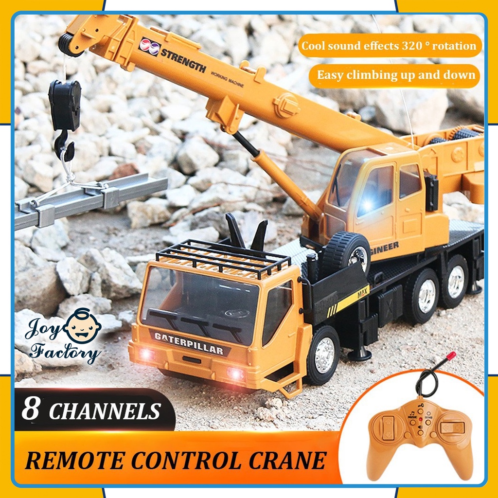 【4 Jenis】RC Remote Control Excavator Bulldozer Crane Dump Truck Mainan Hadiah Kendaraan Rekayasa