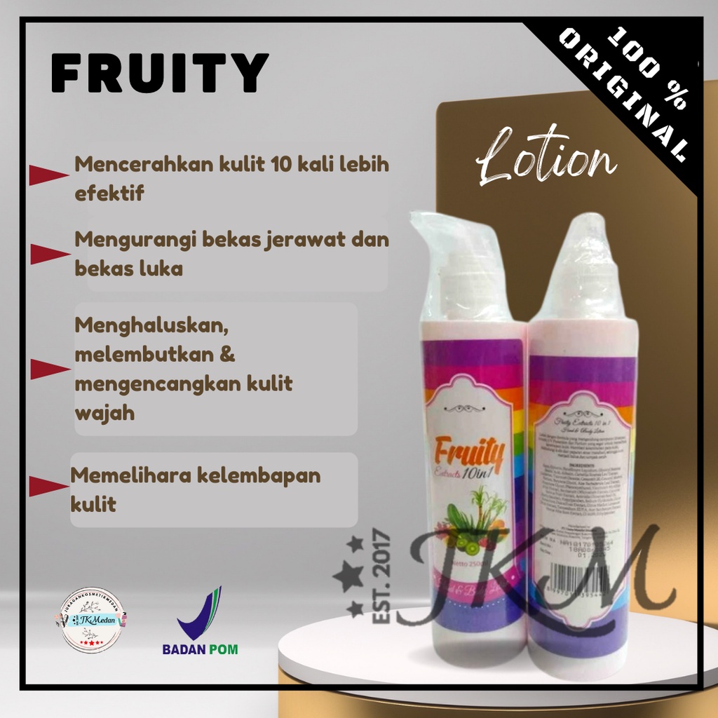 LOTION FRUITY FRUITAMIN BPOM 10in 1 LOTION FRUITAMIN FRUITY BPOM