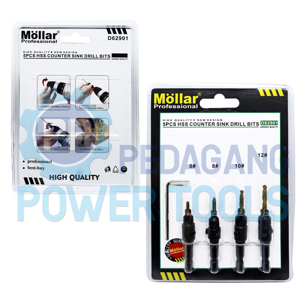 MOLLAR MATA BOR KAYU COUNTER SINK SET 6-12 MM COUNTERSINK DRILL BIT