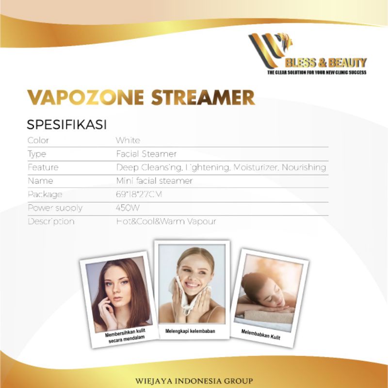 Steamer Facial uap wajah Vapozone standing steamer hot garansi