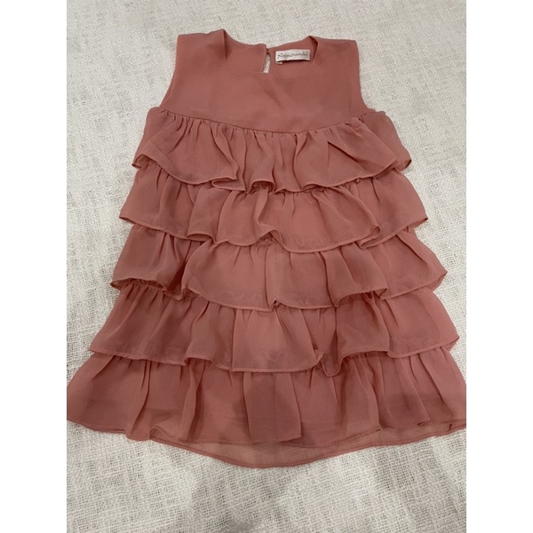 Dress Anak perempuan pesta RIA MIRANDA pink peach original