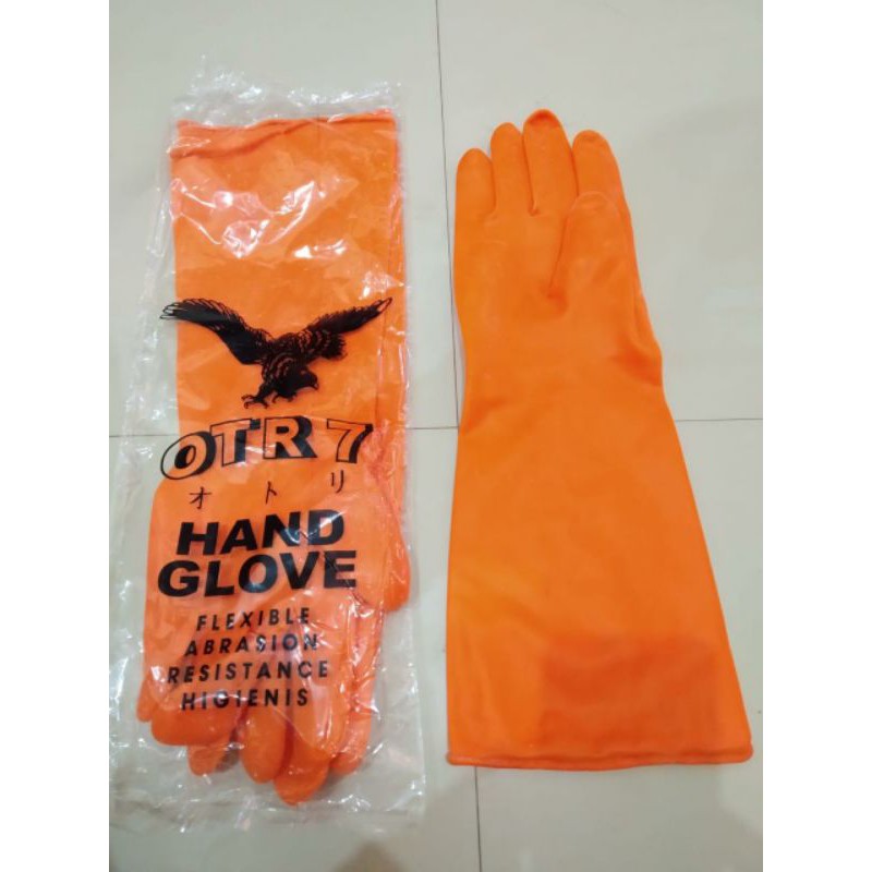 SARUNG TANGAN KARET LATEX ORANGE OTORY 7