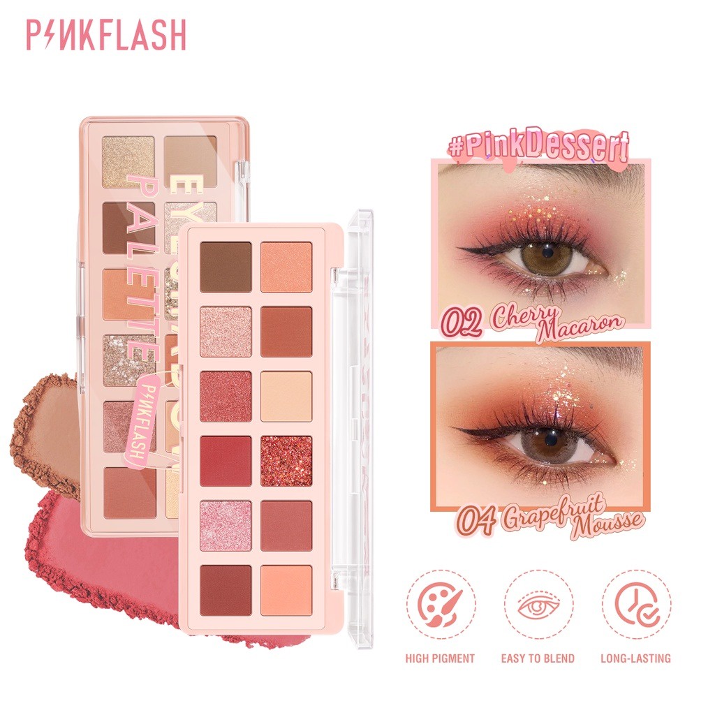 PINKFLASH Pro Touch Eyeshadow Palette | Pink Flash Eyeshadow High Pigmented BY AILIN