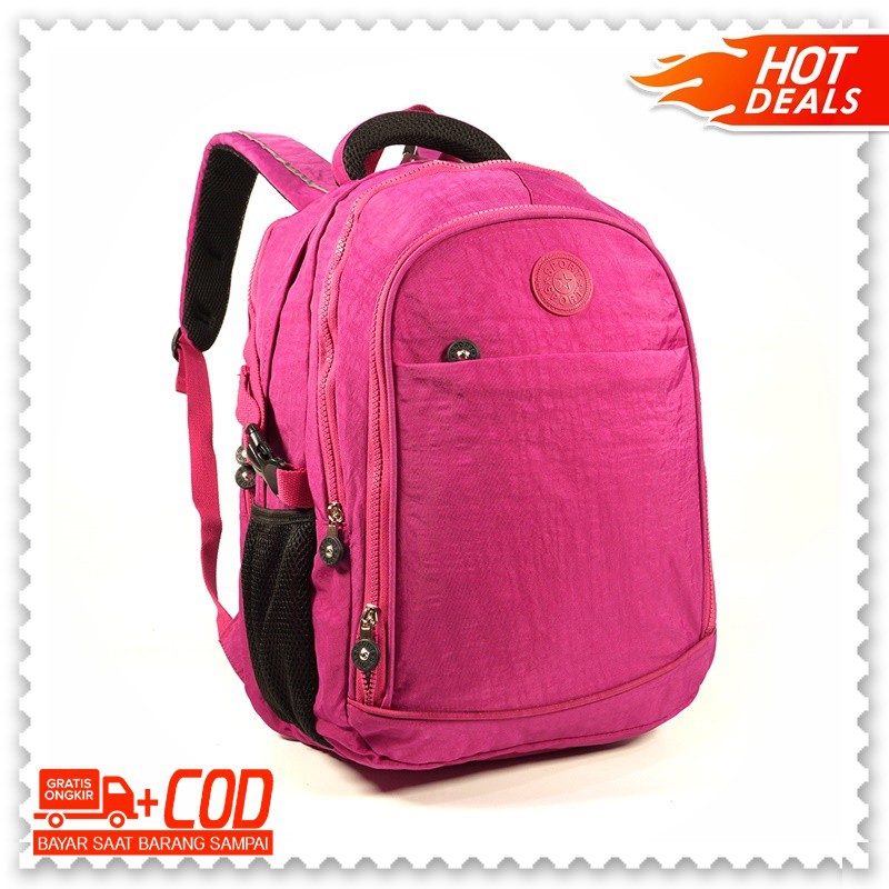 TAS SEKOLAH IMPORT TAS RANSEL SEKOLAH WANITA DAN PRIA TAS RANSEL LAPTOP 15" BAHAN PARASUT