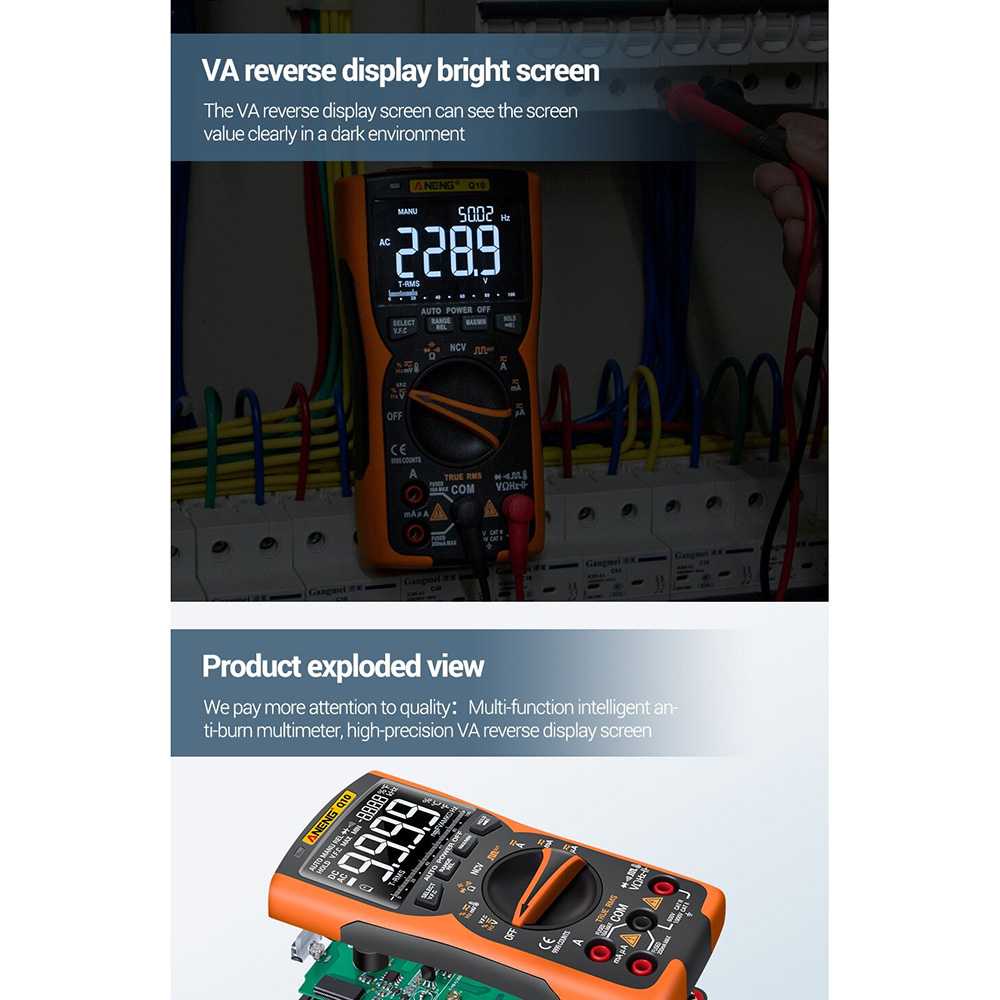 (BISA COD) RVOSTR ANENG Digital Multimeter Voltage Tester - Q10