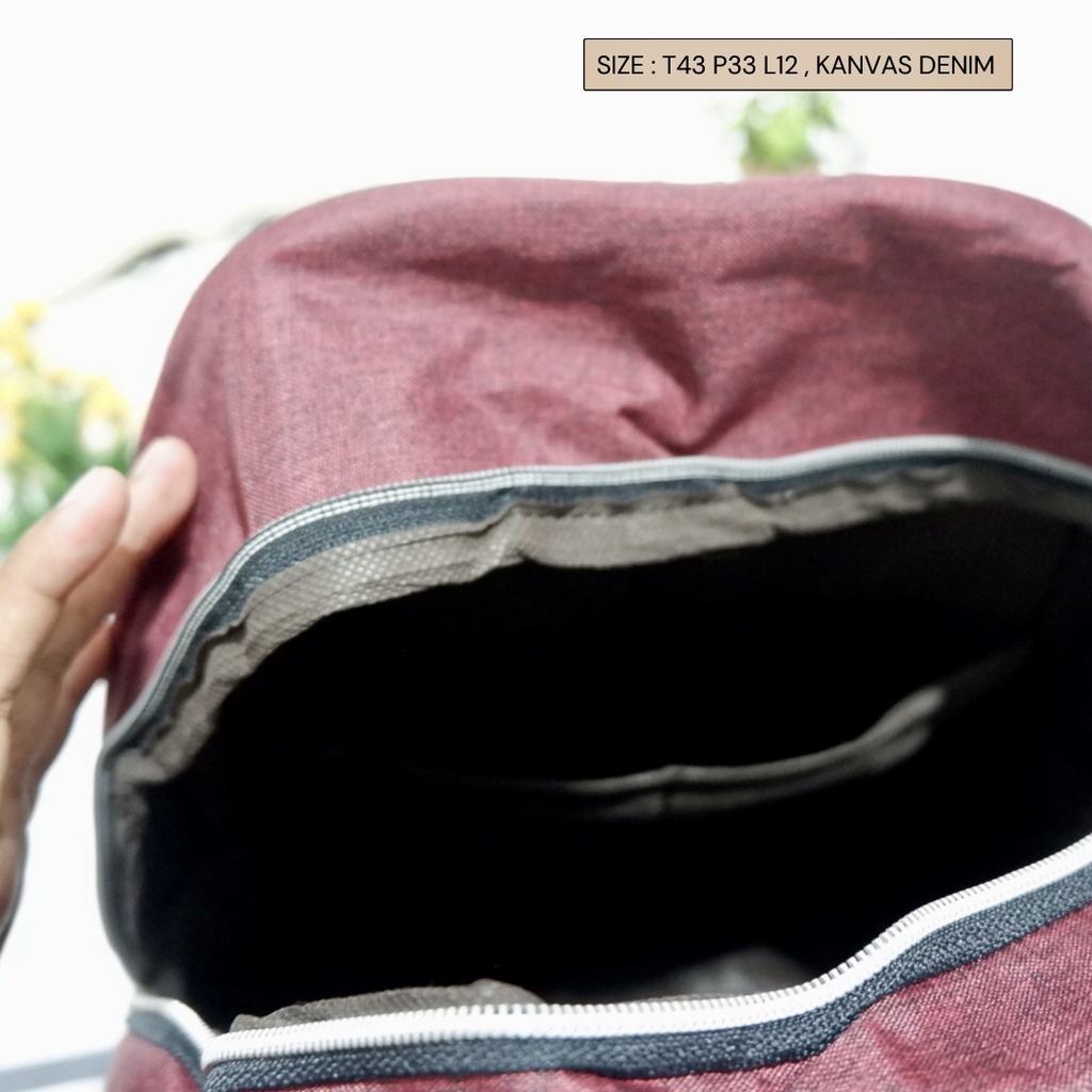 COD in aja gan Tas Ransel Punggung Polos cowok Pria Daily Backpack Unisex ada 4 warna Lokal Semarang
