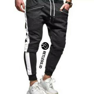  Celana Jogger zipper  sweatpants Shopee Indonesia