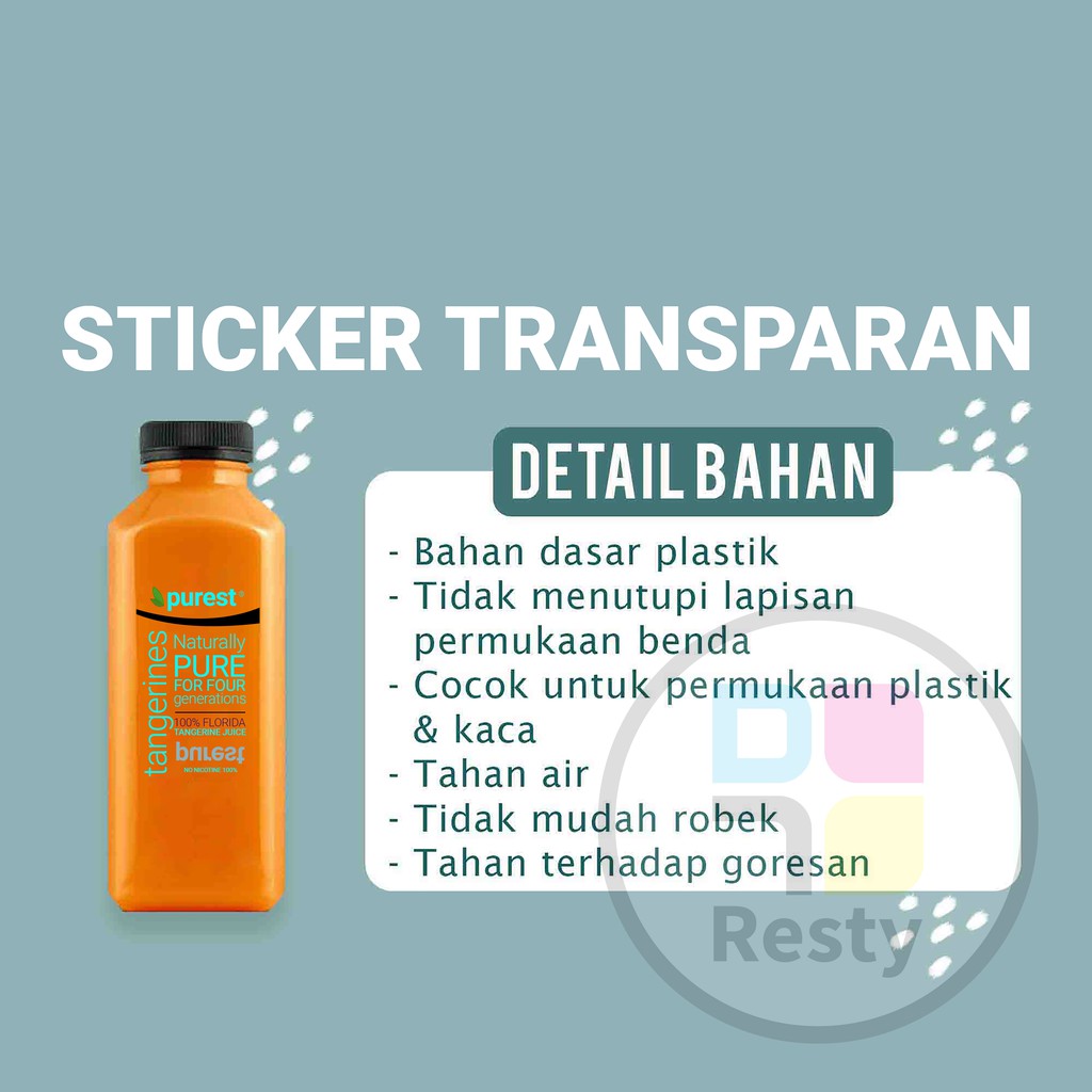 

Cetak dan Cutting Sticker Transparan | Quantac A3+