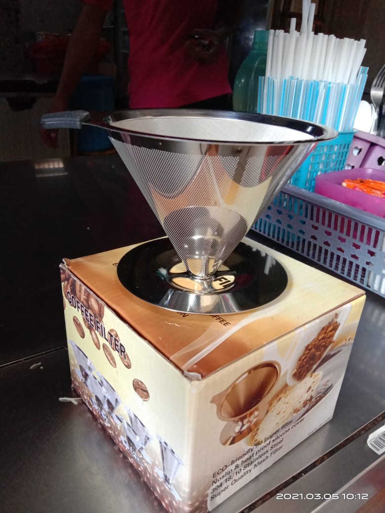 V60 Coffee Dripper Filter Stainless Steel Double Layer