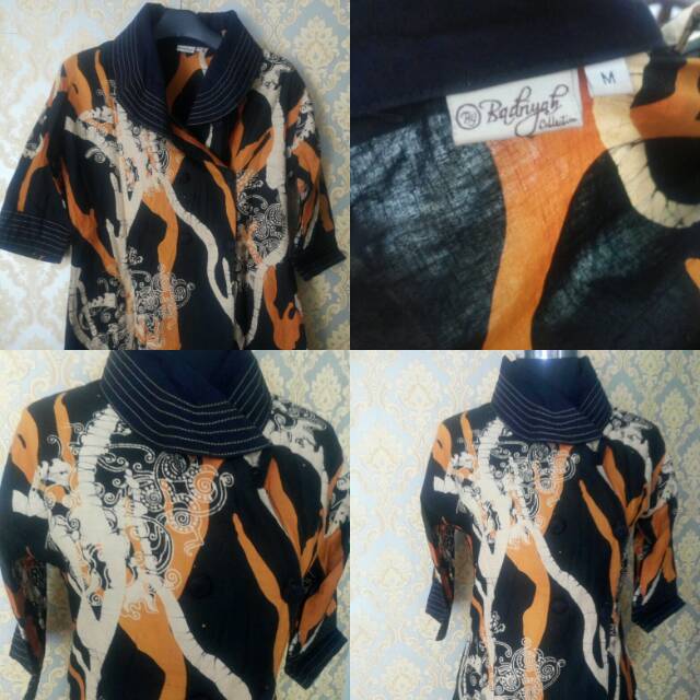 Atasan Wanita Blouse Batik Hem Kantor Premium