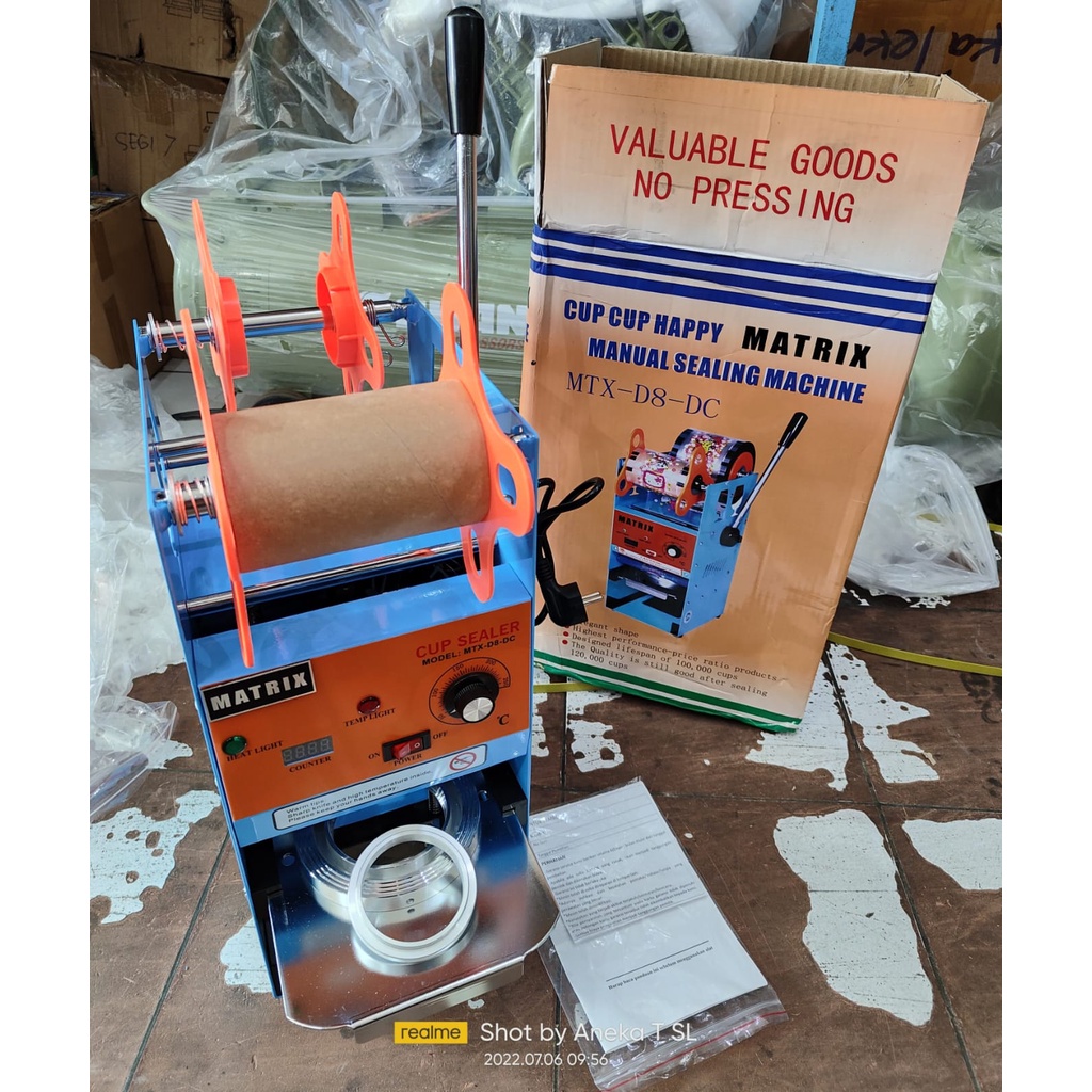 Aqua Cup Sealer Matrix MTX-D8 DC Mesin Press Gelas MTX-D8 Matrix Digital Counter